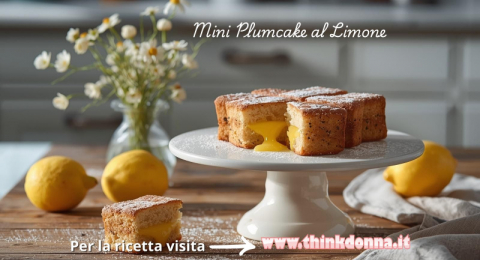 Mini Plumcake al Limone e Cuore di Crema, il dolce soffice che incanta